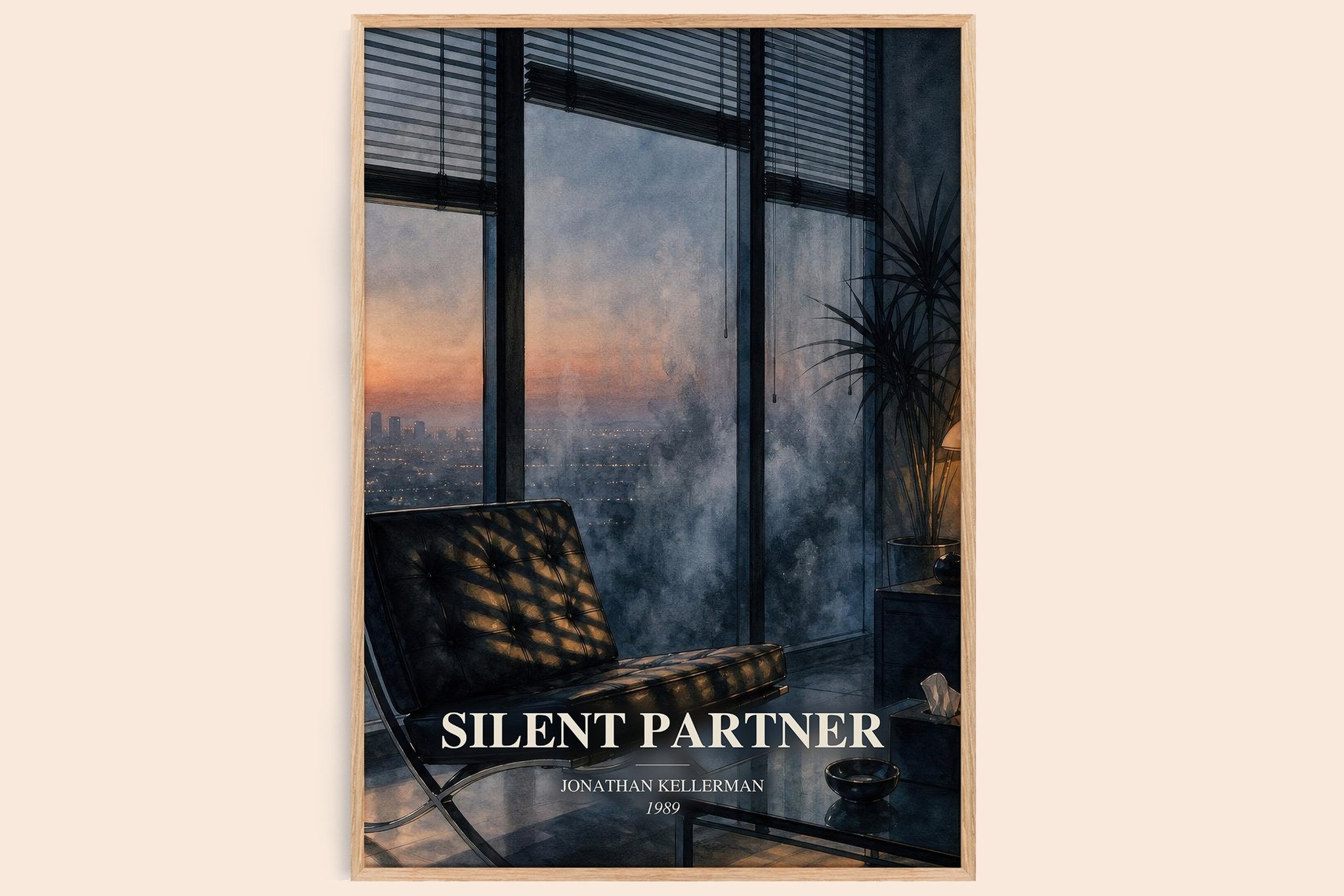Silent Partner Book Watercolour Illustration by Jonathan Kellerman