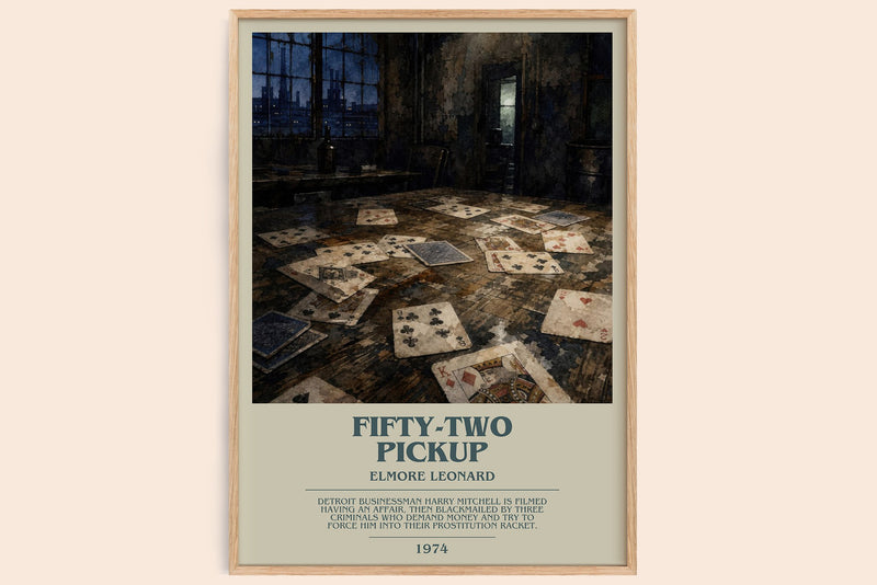 Fifty-Two Pickup Bookish Wall Art by Elmore Leonard (Modern style)