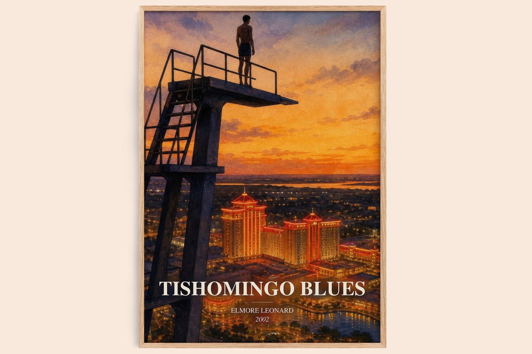 Tishomingo Blues Book Watercolour Illustration by Elmore Leonard