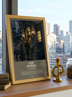 Cop Hater bookish print framed by window – literary home decor