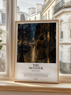 The Mugger bookish poster colour and style options – Ed McBain book art