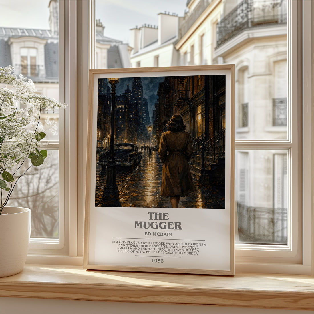 The Mugger bookish poster colour and style options – Ed McBain book art