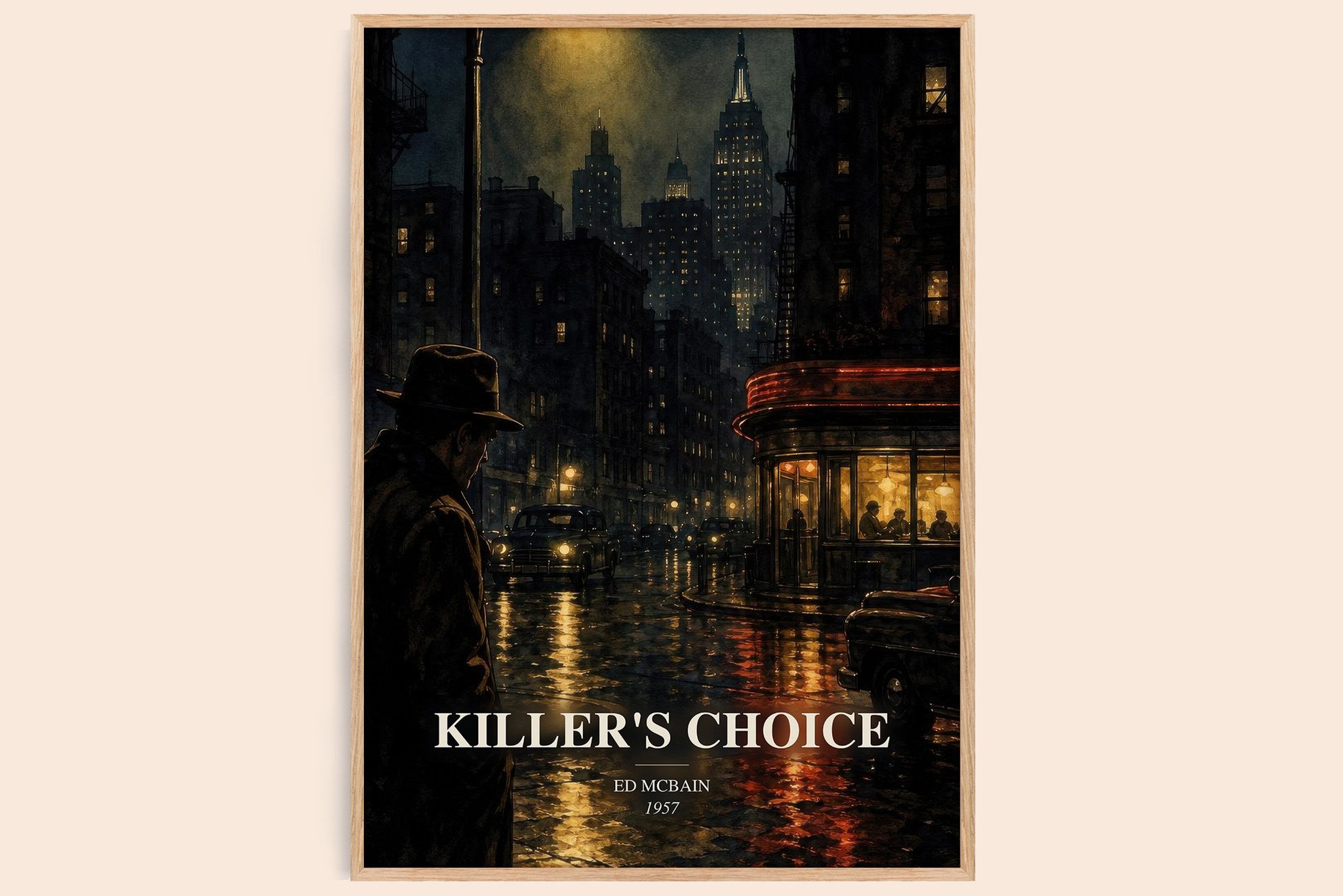 Killer's Choice Book Watercolour Illustration by Ed McBain
