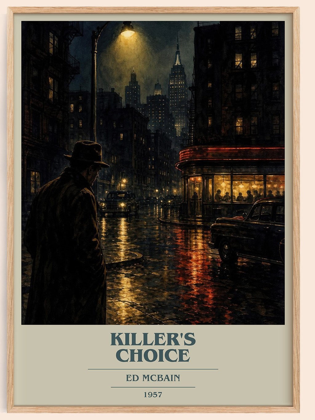 Killer's Choice book cover book poster by Ed McBain – framed literary art print