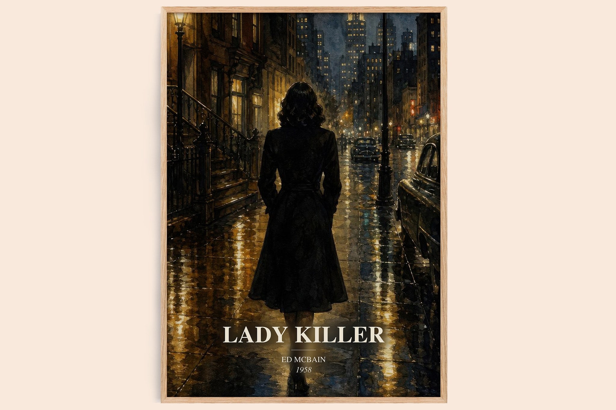 Lady Killer Book Watercolour Illustration by Ed McBain