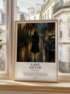 Lady Killer bookish poster colour and style options – Ed McBain book art