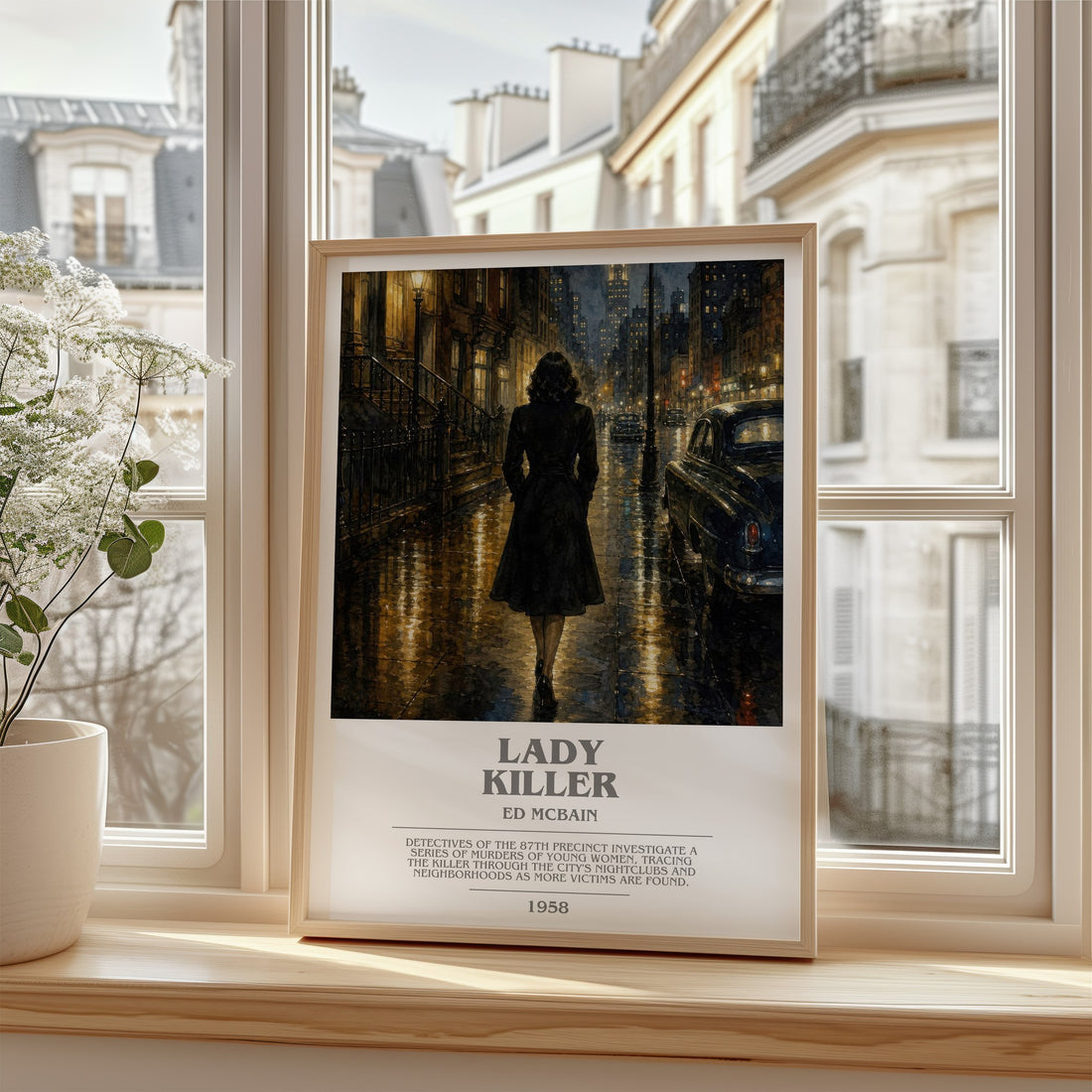 Lady Killer bookish poster colour and style options – Ed McBain book art