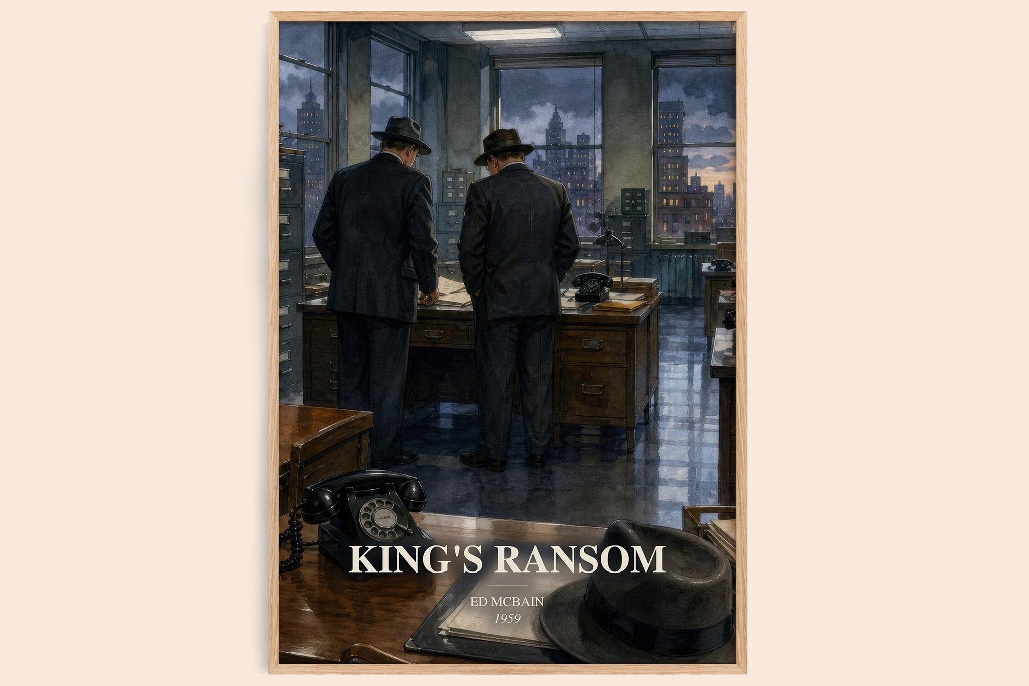 King's Ransom Book Watercolour Illustration by Ed McBain