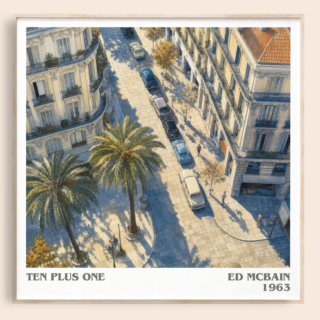 Ten Plus One literary book poster by Ed McBain – framed literary art print