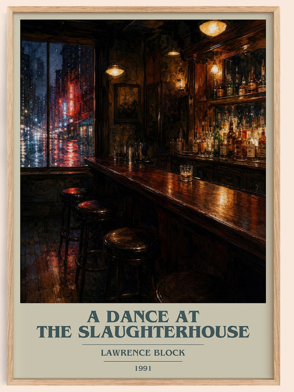 A Dance at the Slaughterhouse book cover book poster by Lawrence Block – framed literary art print