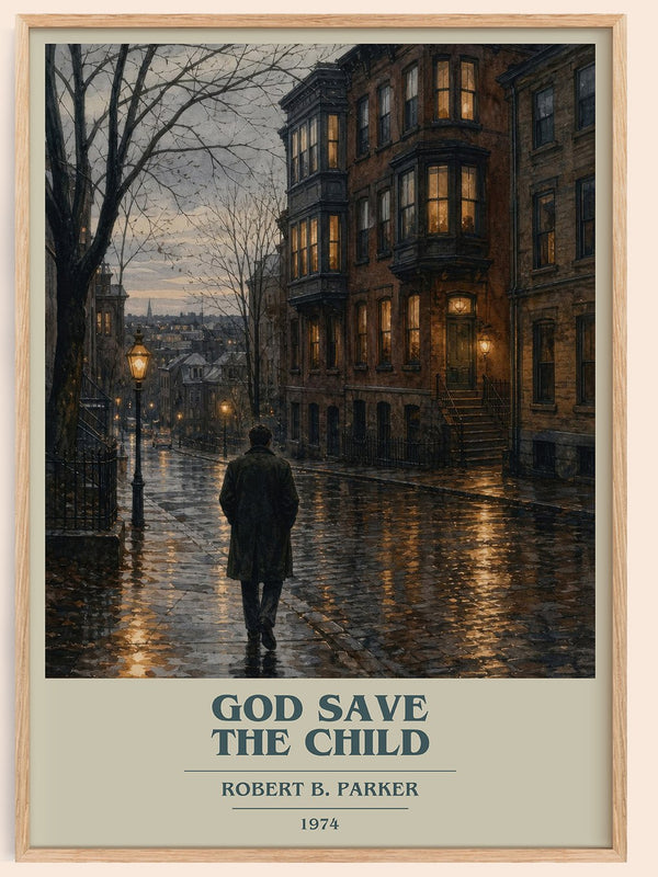 God Save the Child book cover book poster by Robert B. Parker – framed literary art print