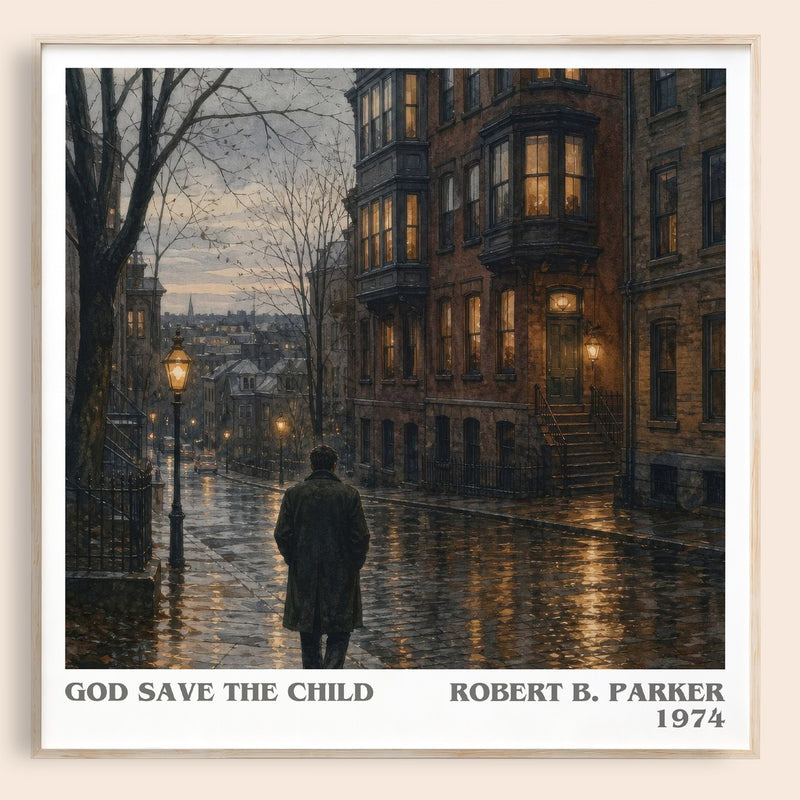 God Save the Child literary book poster by Robert B. Parker – framed literary art print