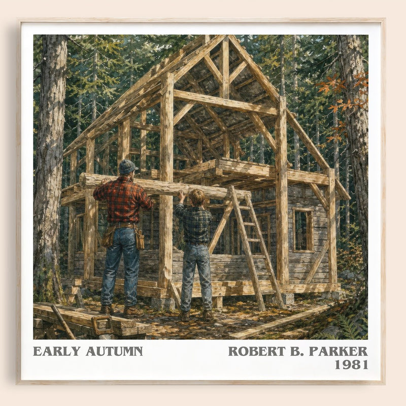 Early Autumn literary book poster by Robert B. Parker – framed literary art print