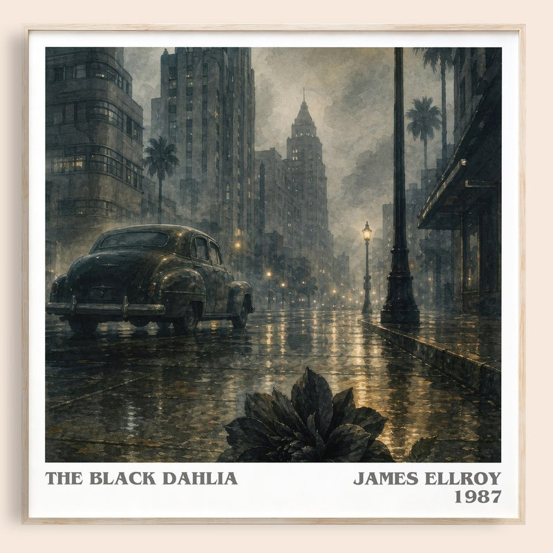 The Black Dahlia literary book poster by James Ellroy – framed literary art print