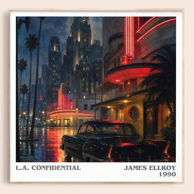 L.A. Confidential literary book poster by James Ellroy – framed literary art print