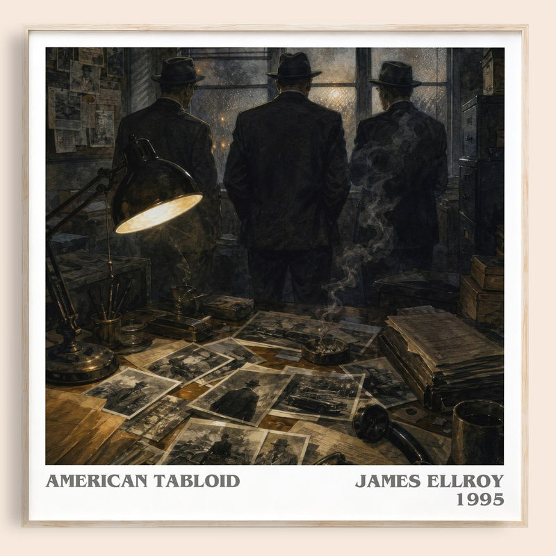 American Tabloid literary book poster by James Ellroy – framed literary art print