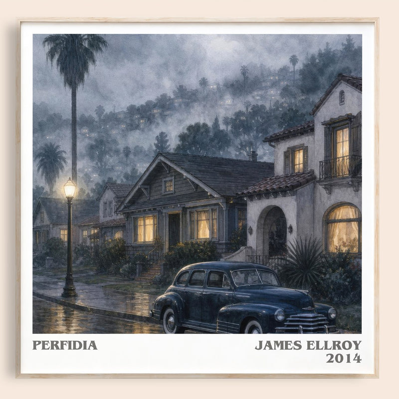 Perfidia literary book poster by James Ellroy – framed literary art print