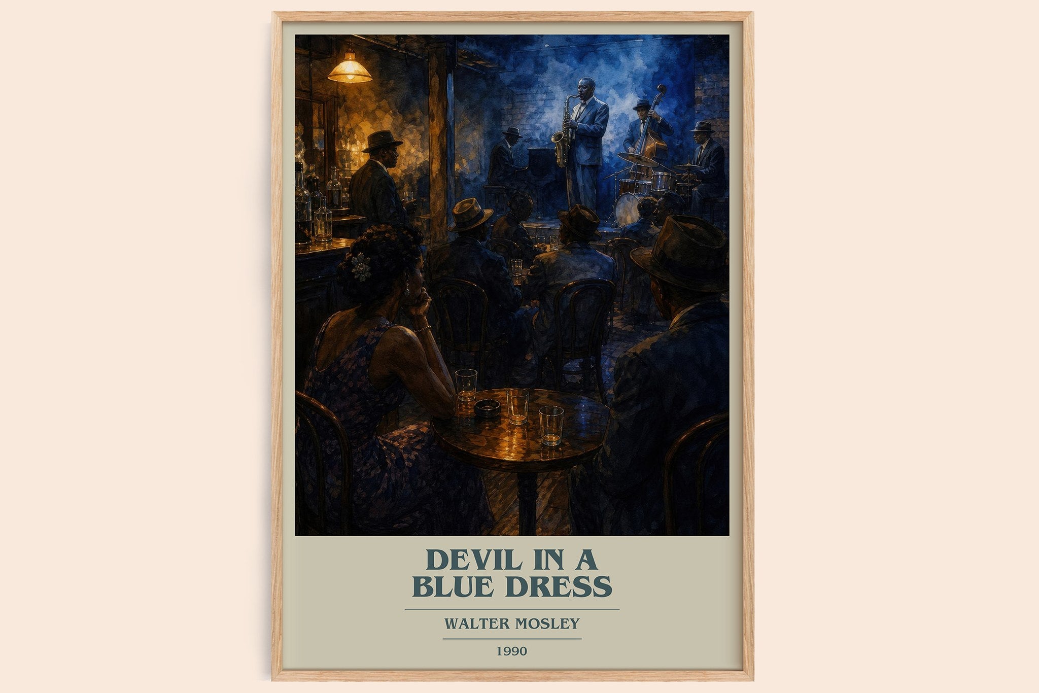 Devil in a Blue Dress Book Cover Poster by Walter Mosley