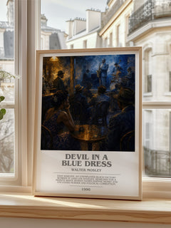 Devil in a Blue Dress bookish poster colour and style options – Walter Mosley book art