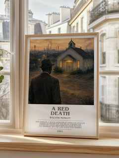 A Red Death bookish poster colour and style options – Walter Mosley book art
