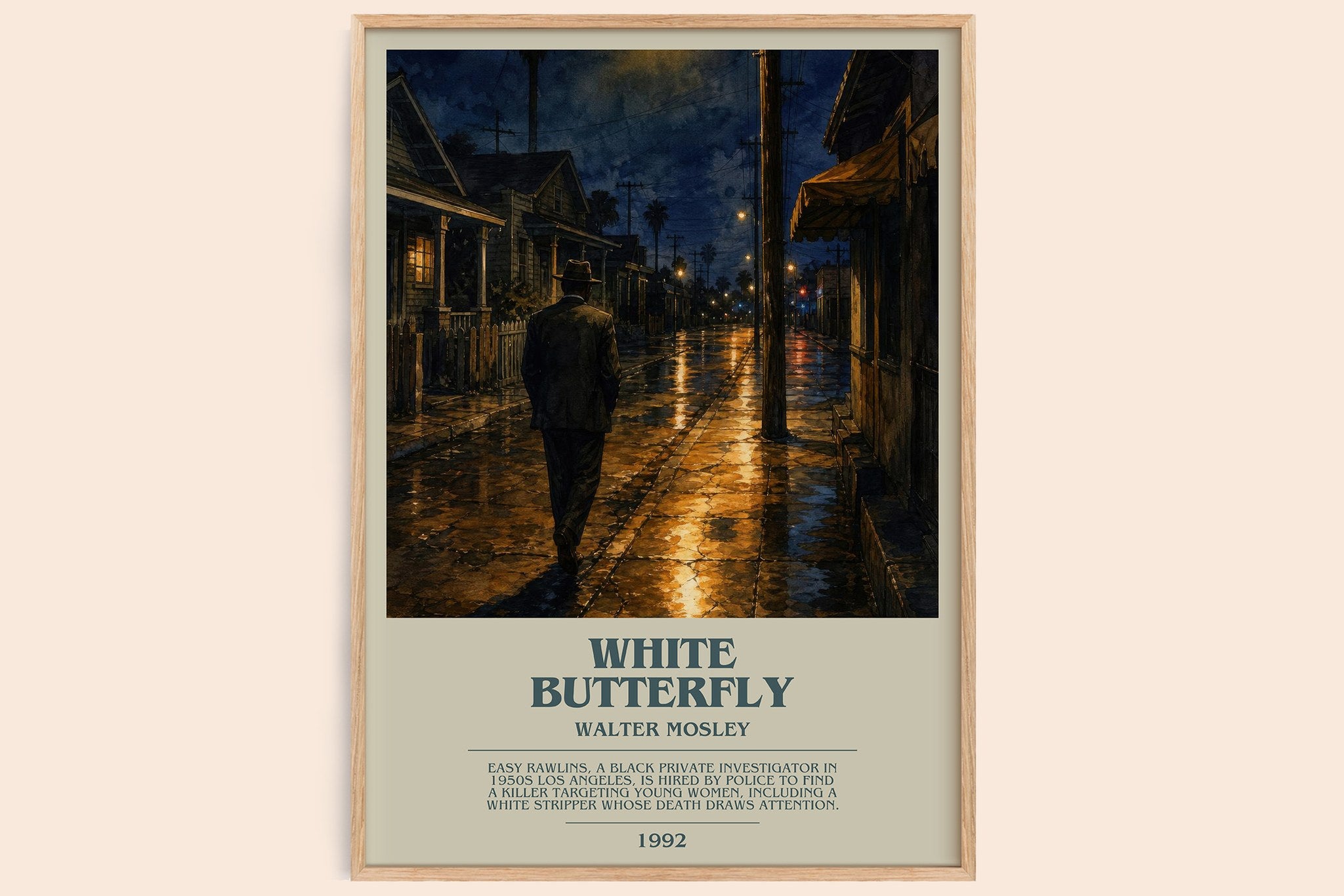 White Butterfly Bookish Wall Art by Walter Mosley