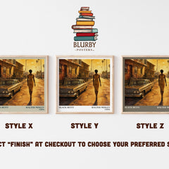 Black Betty literary print in frame leaning in hallway – crime wall art