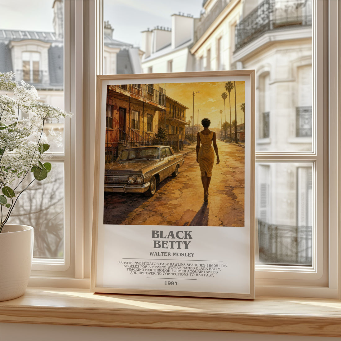 Black Betty bookish poster colour and style options – Walter Mosley book art