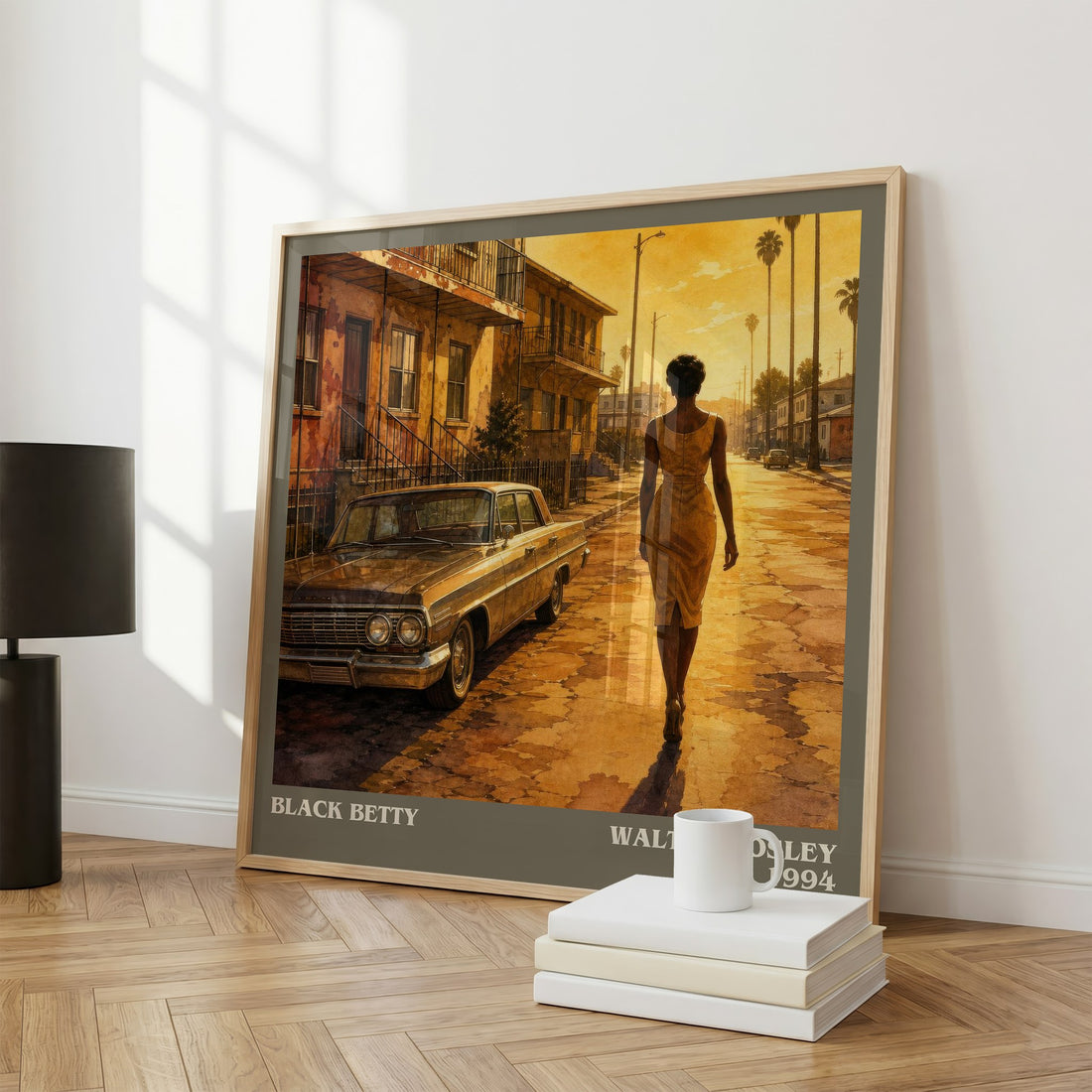 Black Betty literary print framed by window – literary home decor