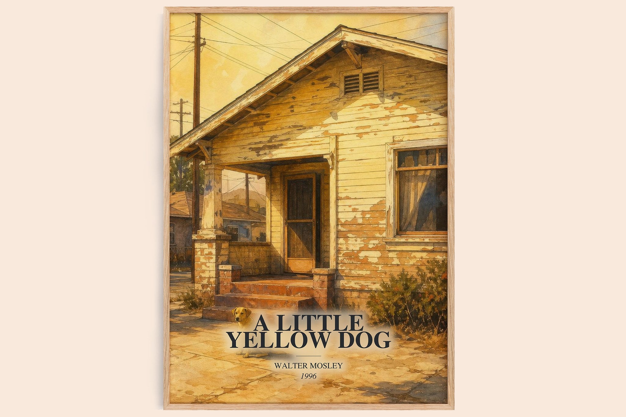 A Little Yellow Dog Book Watercolour Illustration by Walter Mosley