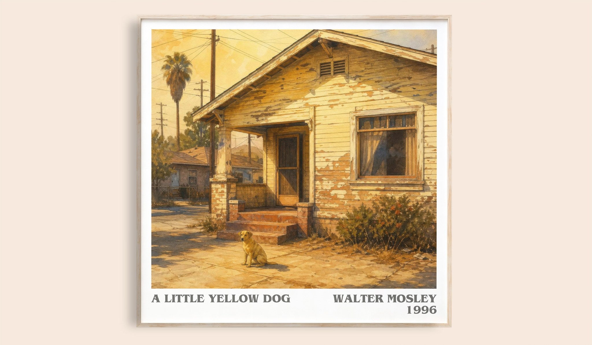 A Little Yellow Dog Literary Art Print by Walter Mosley