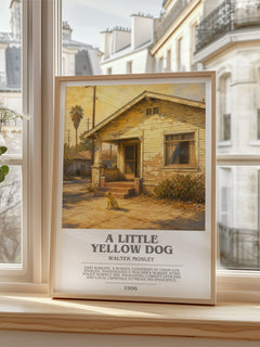 A Little Yellow Dog bookish poster colour and style options – Walter Mosley book art