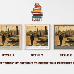 Bad Boy Brawly Brown literary print in frame leaning in hallway – crime wall art