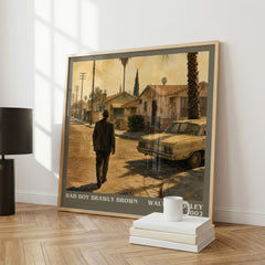 Bad Boy Brawly Brown literary print framed by window – literary home decor