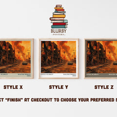 Little Scarlet literary print in frame leaning in hallway – crime wall art
