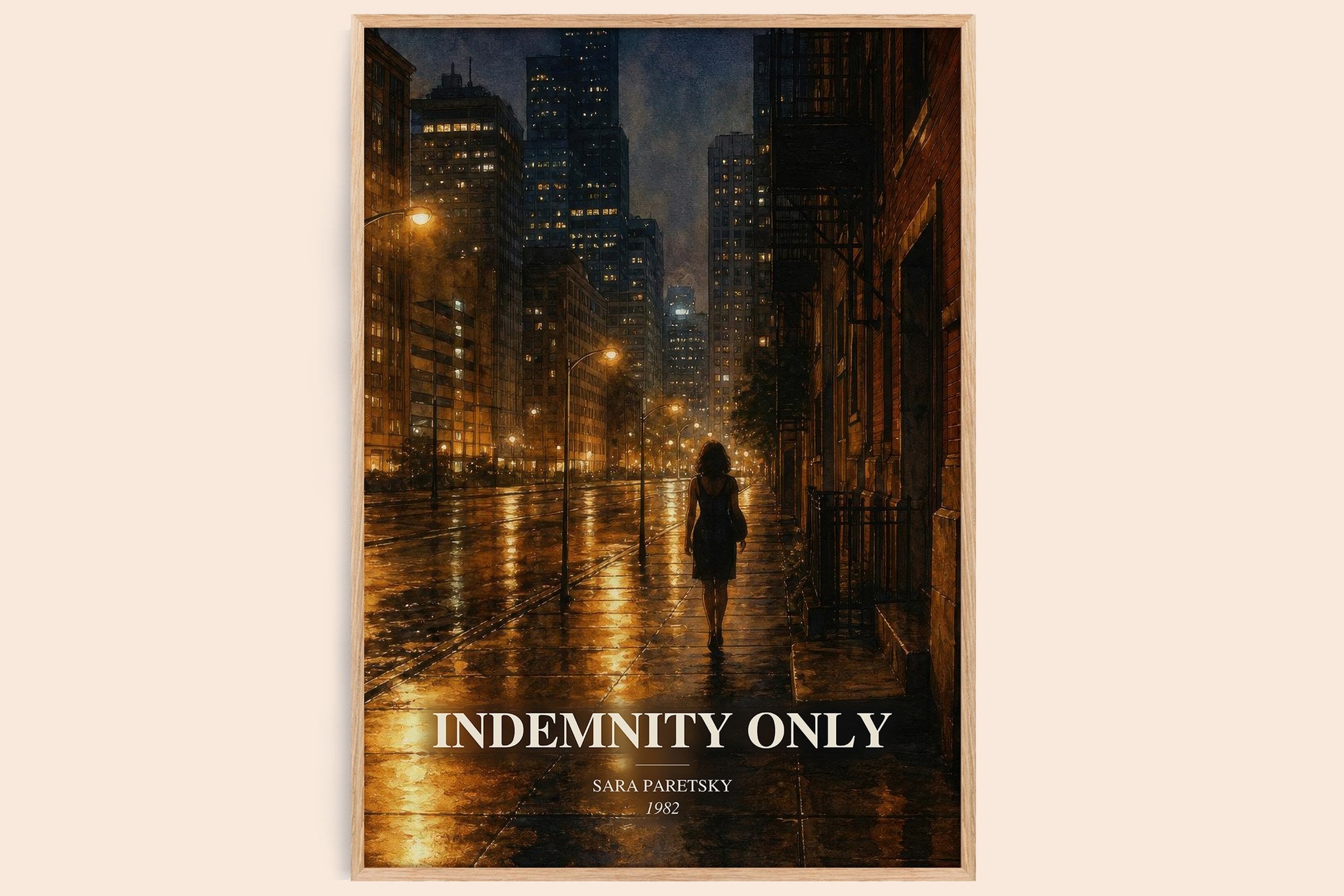 Indemnity Only Book Watercolour Illustration by Sara Paretsky