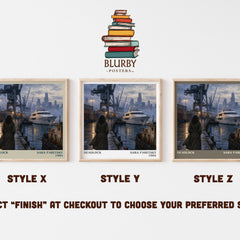 Deadlock literary print in frame leaning in hallway – crime wall art