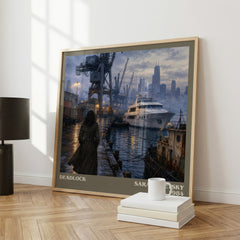 Deadlock literary print framed by window – literary home decor