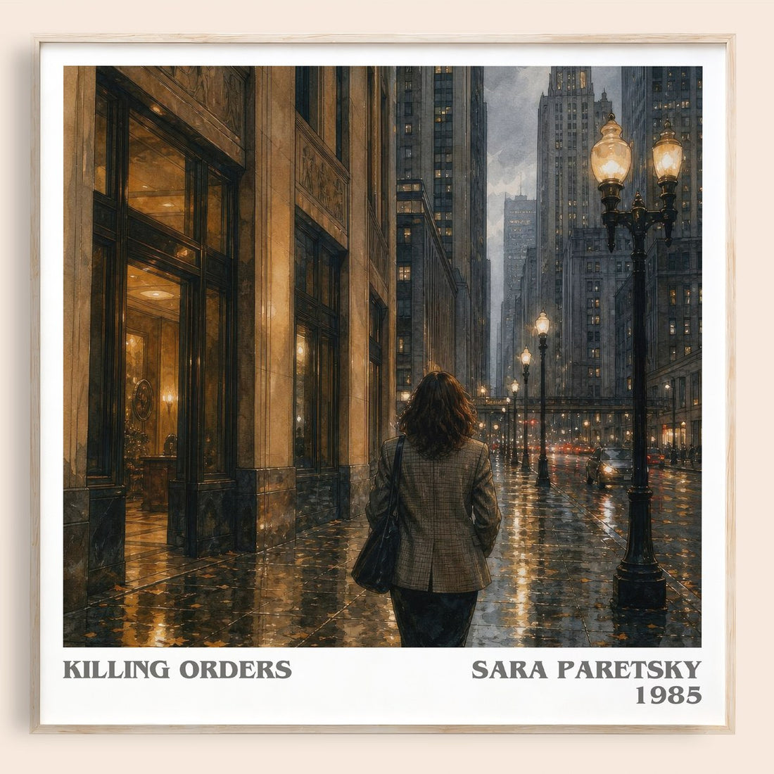 Killing Orders literary book poster by Sara Paretsky – framed literary art print