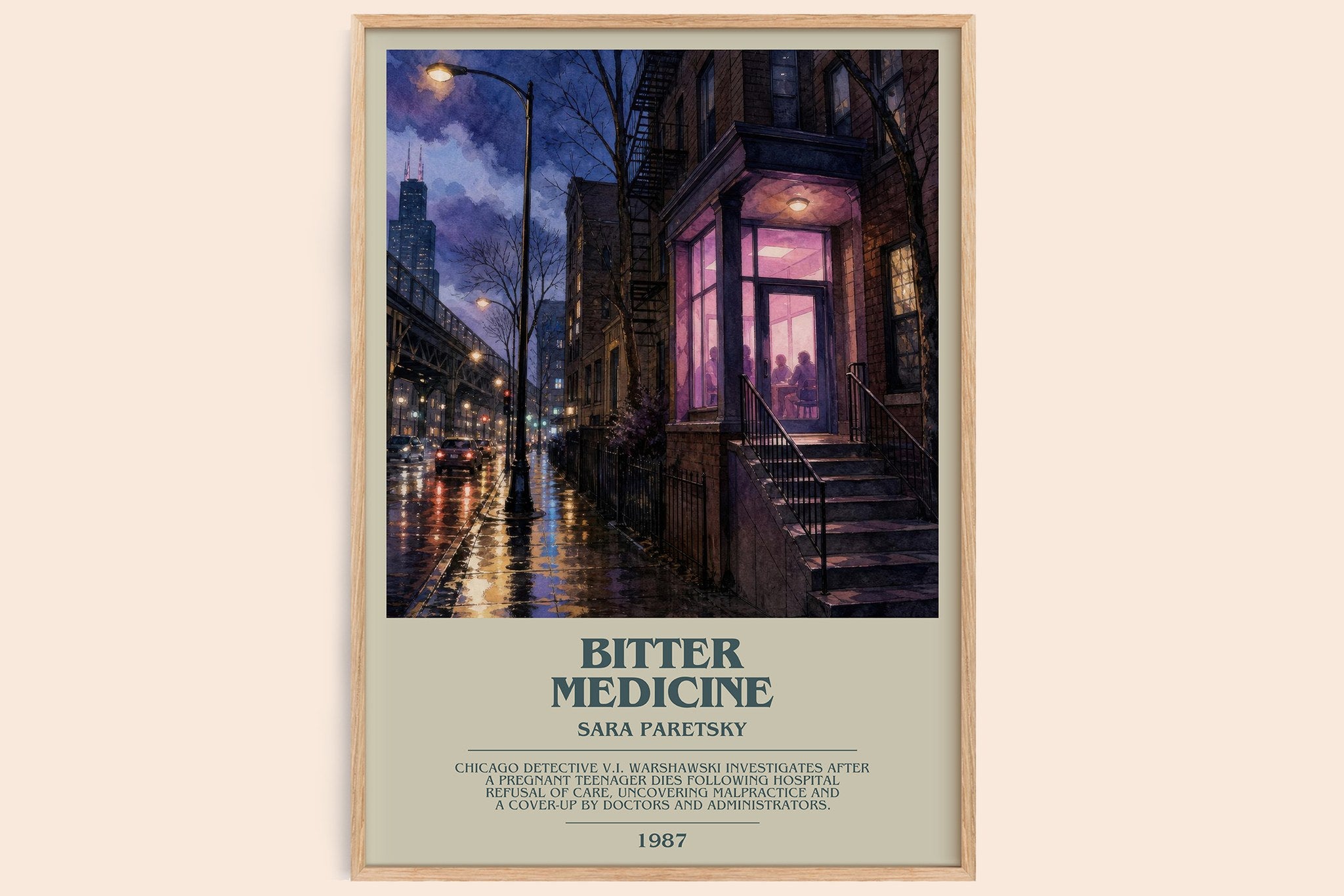 Bitter Medicine Bookish Wall Art by Sara Paretsky