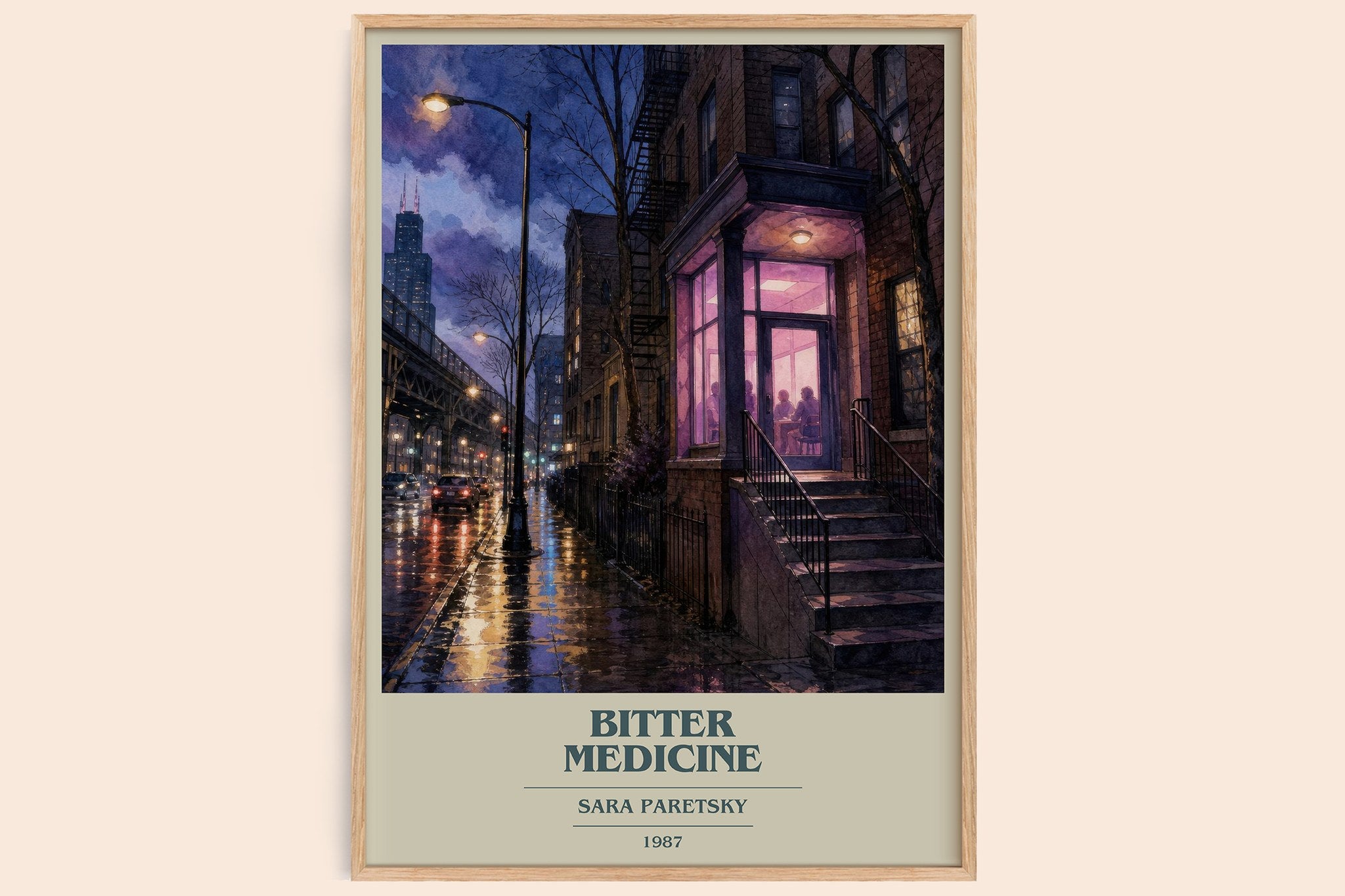 Bitter Medicine Book Cover Poster by Sara Paretsky