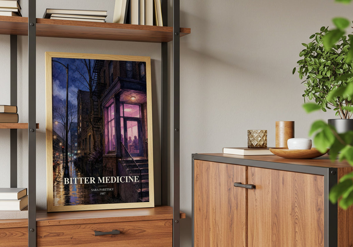 Bitter Medicine book watercolour illustration paper finish options – matte satin gloss