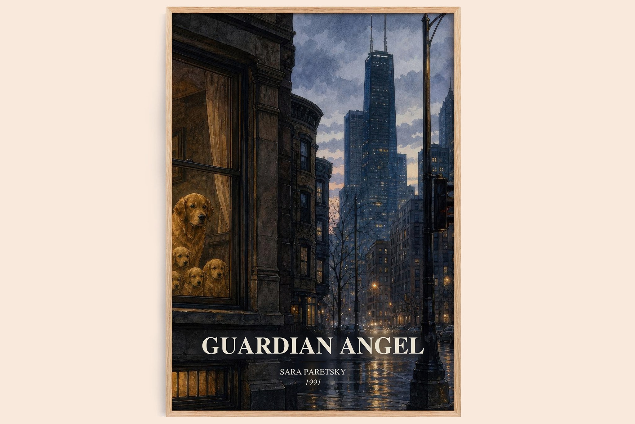 Guardian Angel Book Watercolour Illustration by Sara Paretsky