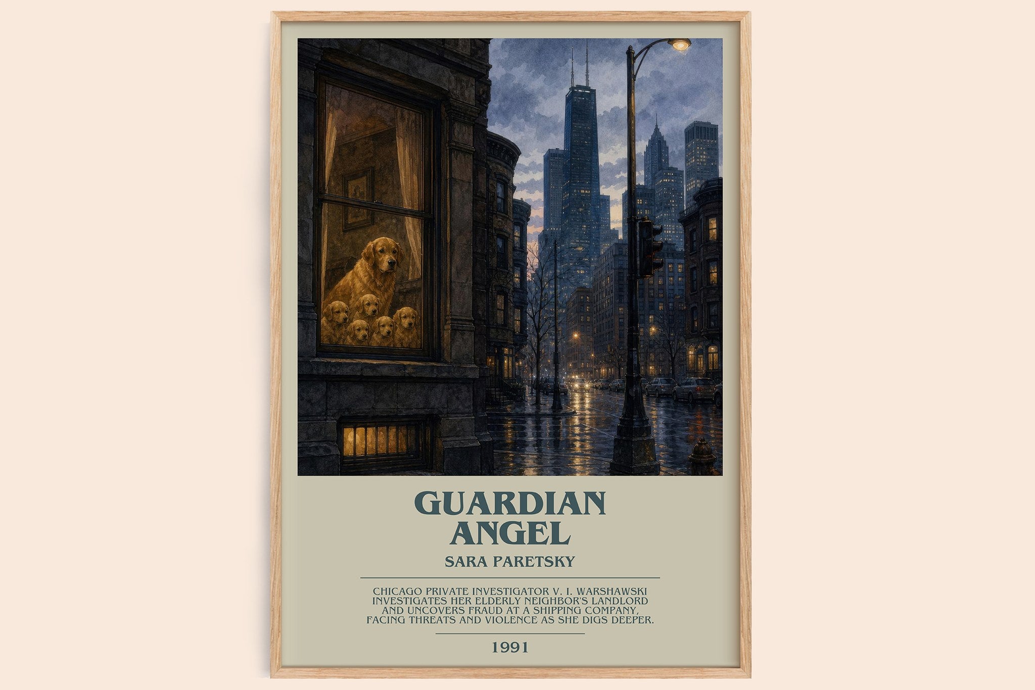 Guardian Angel Bookish Wall Art by Sara Paretsky