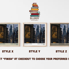 Guardian Angel literary print in frame leaning in hallway – crime wall art