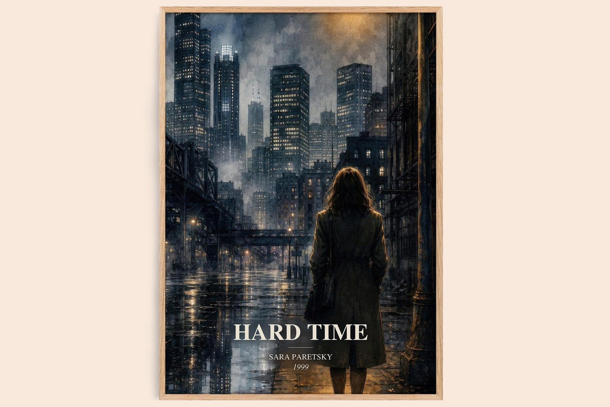 Hard Time Book Watercolour Illustration by Sara Paretsky
