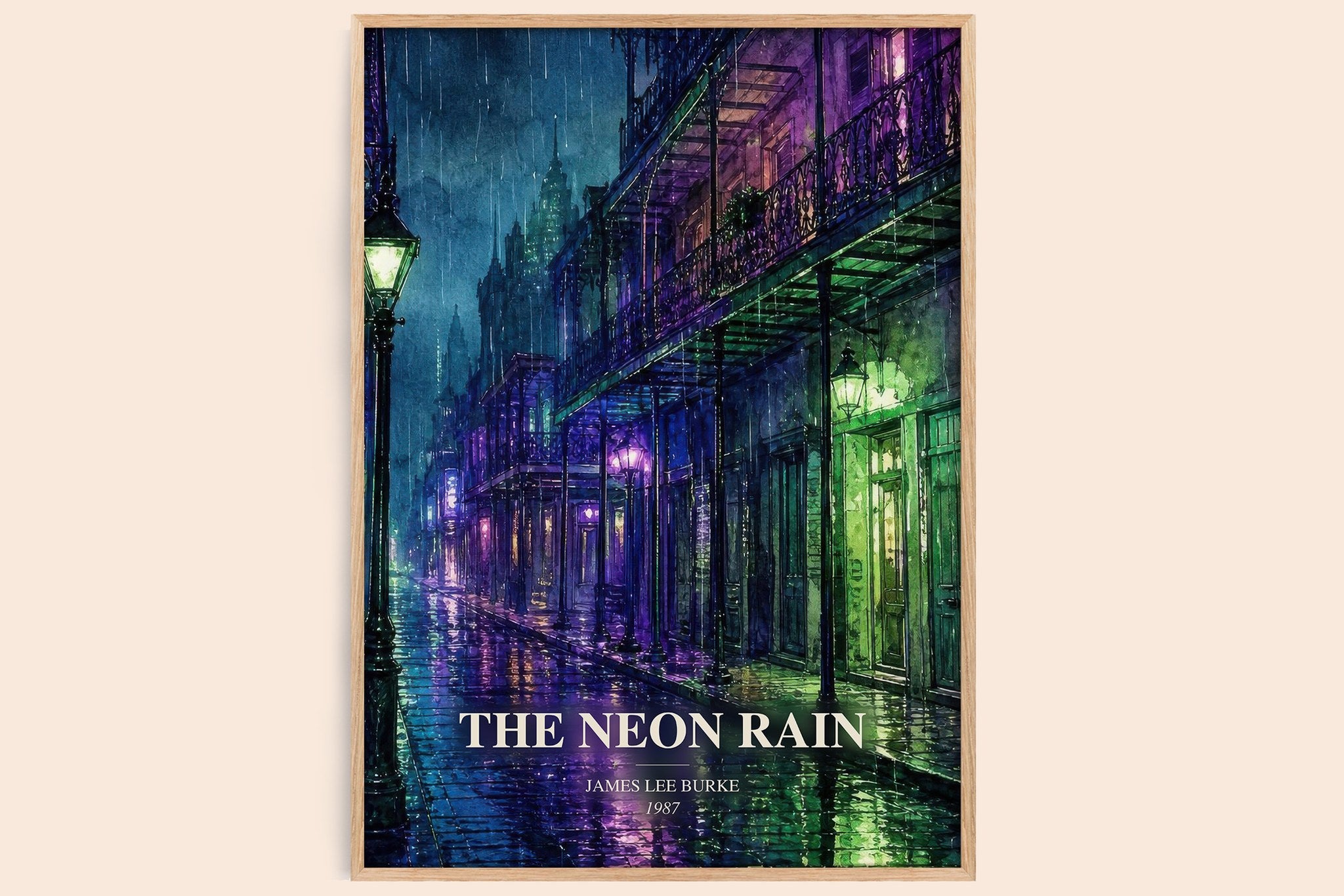 The Neon Rain Book Watercolour Illustration by James Lee Burke