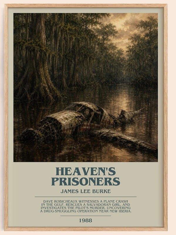 Heaven's Prisoners bookish book poster by James Lee Burke – framed literary art print