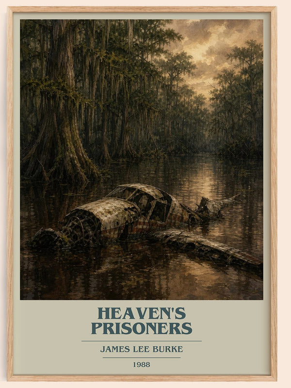 Heaven's Prisoners book cover book poster by James Lee Burke – framed literary art print