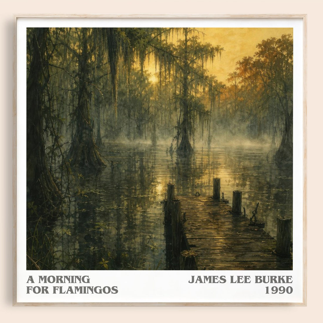 A Morning for Flamingos literary book poster by James Lee Burke – framed literary art print