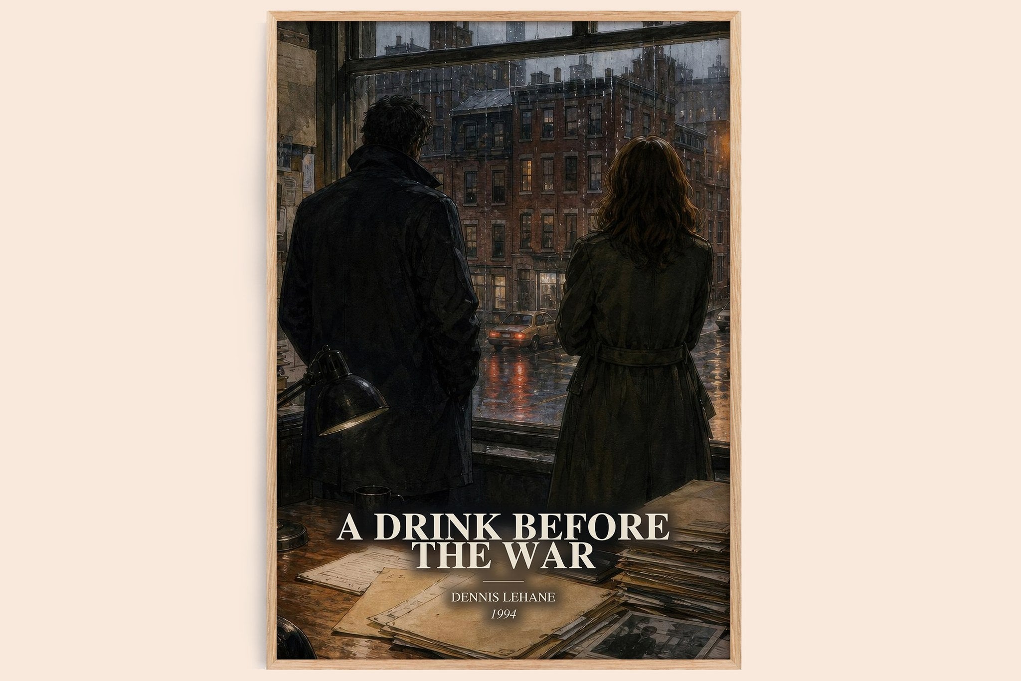 A Drink Before the War Book Watercolour Illustration by Dennis Lehane
